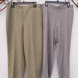 Alfred Dunner Women's Grey Trousers